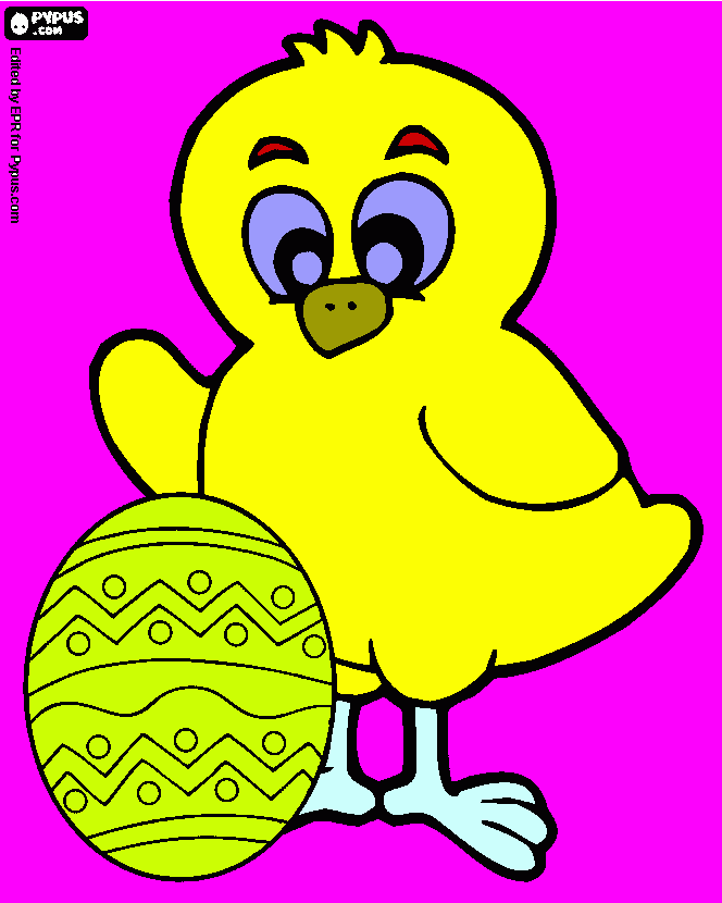 Easter Chicken coloring page