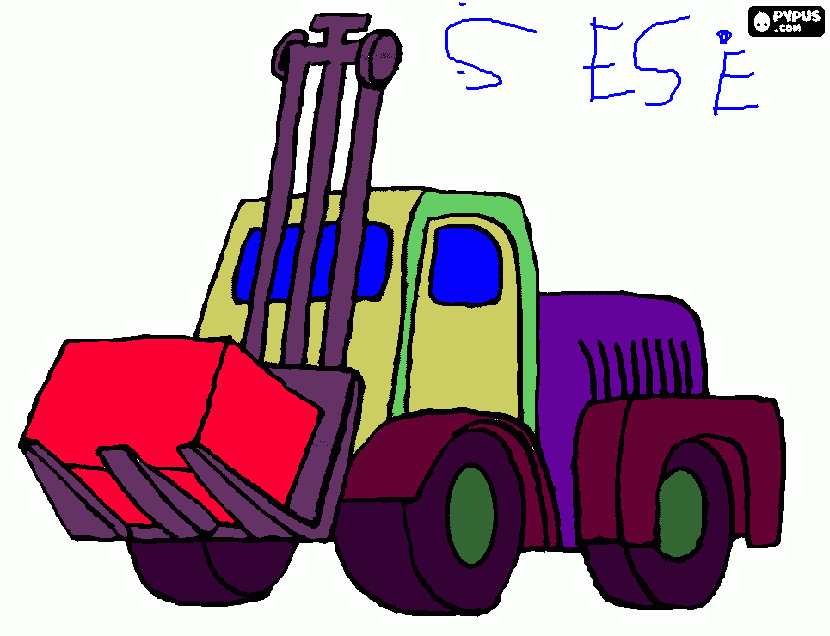 ekskovatorius coloring page