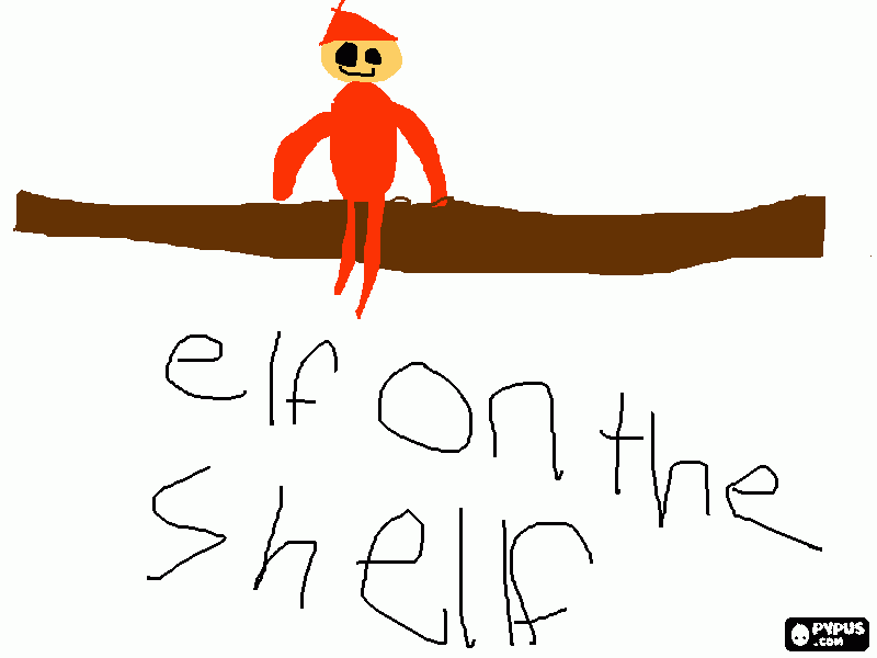 elf on the shelf coloring page