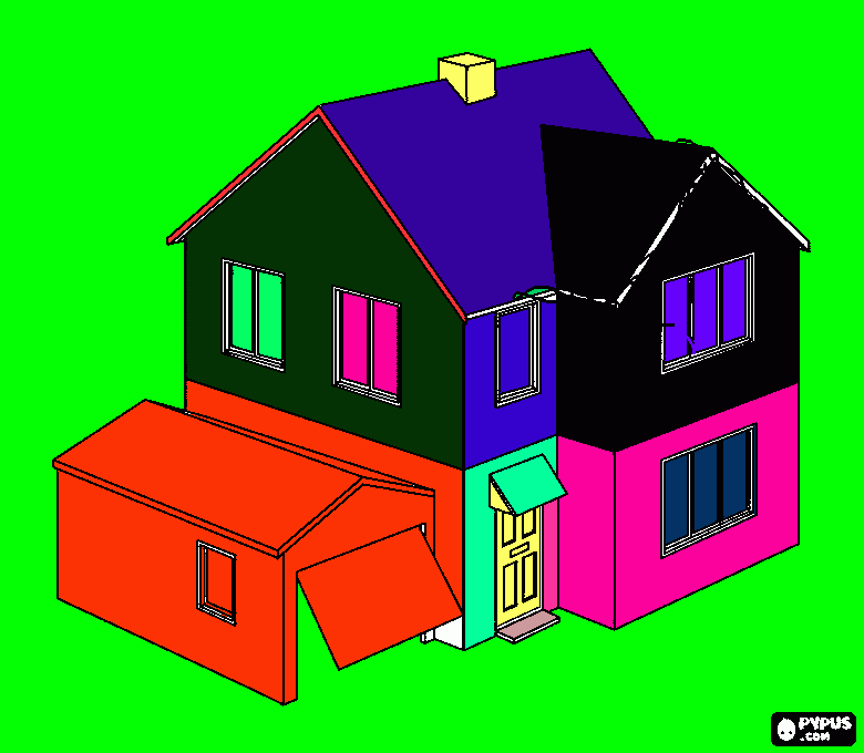 Eli'sColorful Crazy House coloring page