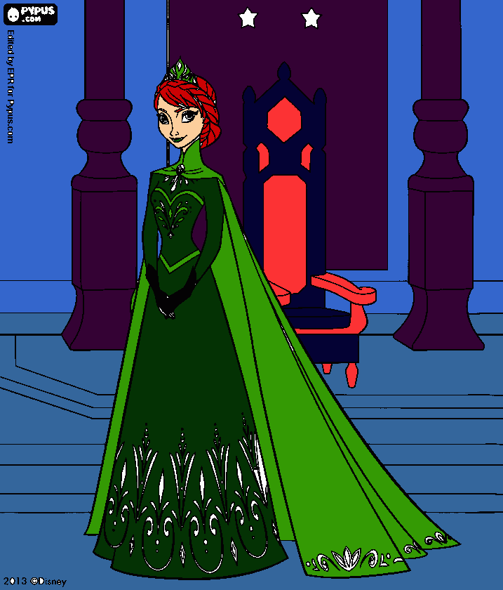 Elsa (Nature power) coloring page