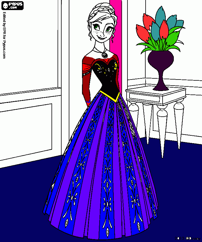 elssa coloring page