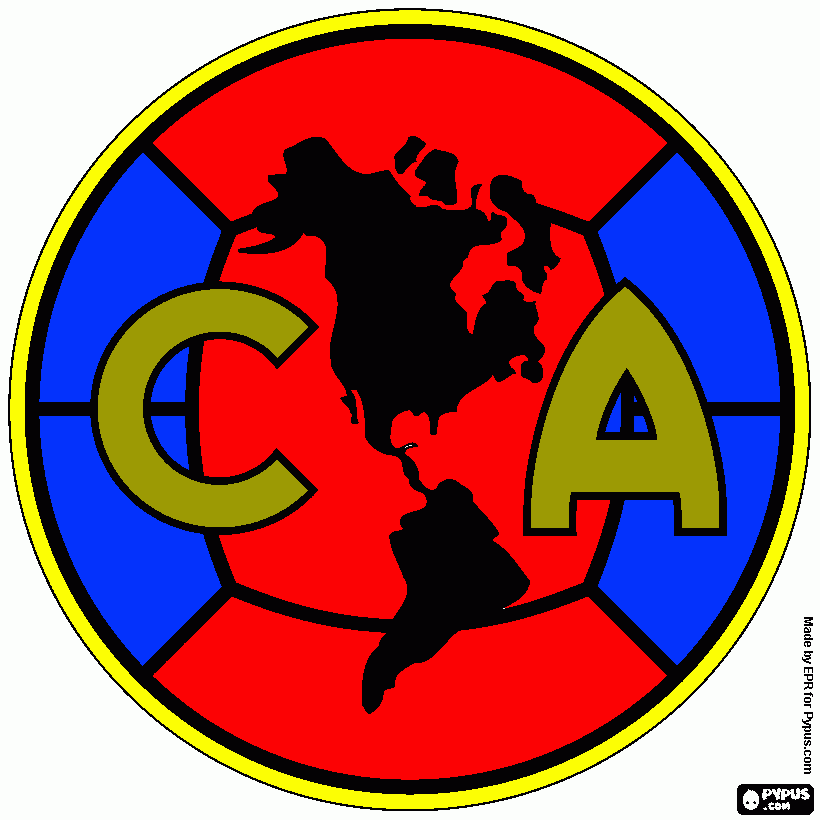 Emblem of Club América, soccer team in Mexico City  coloring page