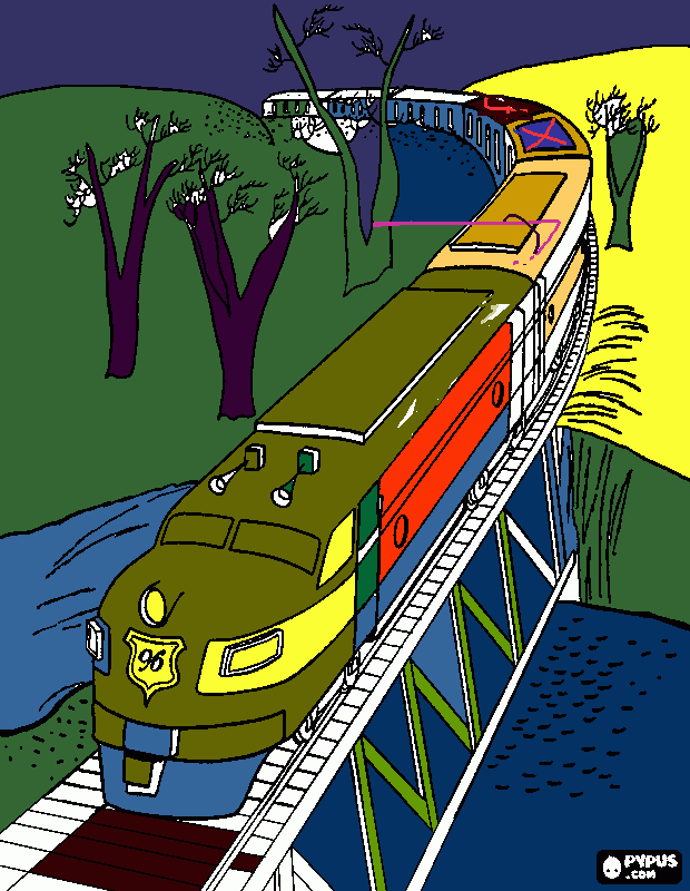 emmet's train coloring page