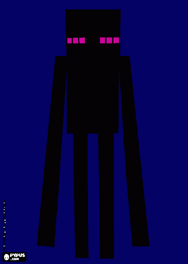 Ender man coloring page