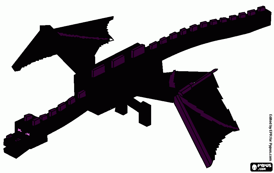 enderman dragon coloring page