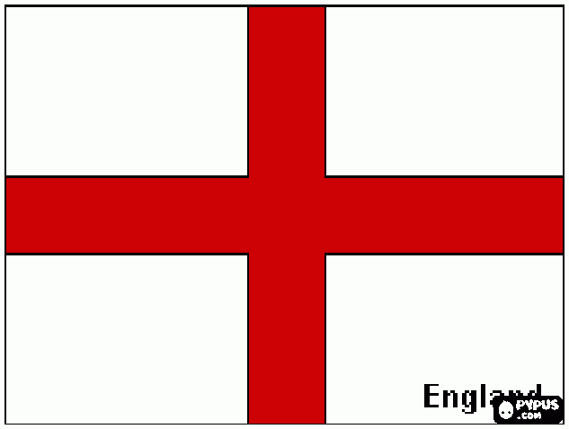 england flag coloring page