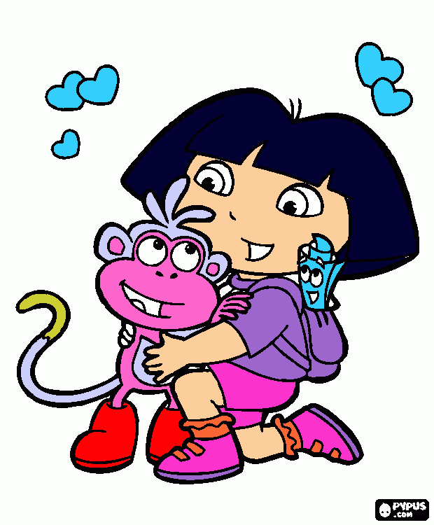es dora la exploradora coloring page