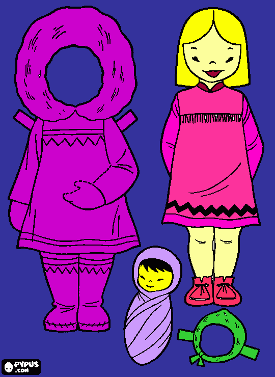 eskimo  coloring page