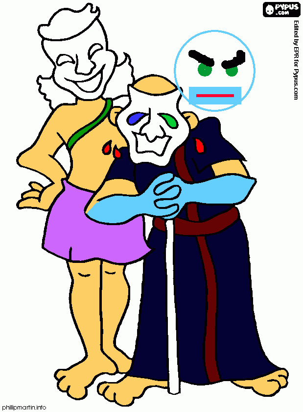 ethan joyn$ hi$$ frend$ on a tr1p to aqn$ent grek coloring page