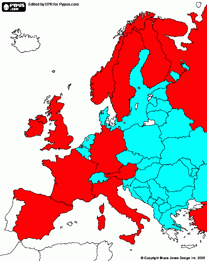 Europe coloring page