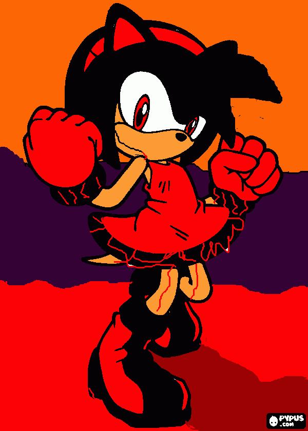 Evil amy coloring page