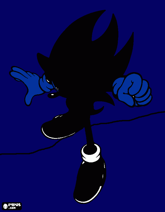 exe sonic coloring page