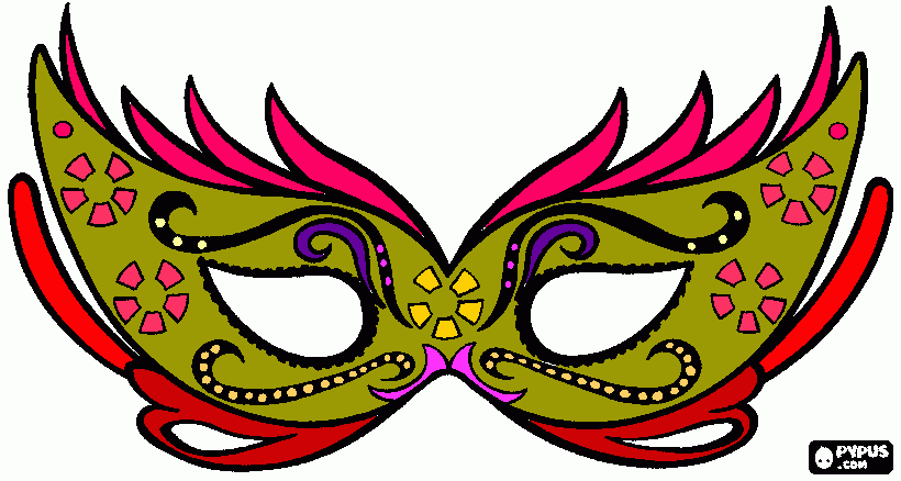 eye mask coloring page