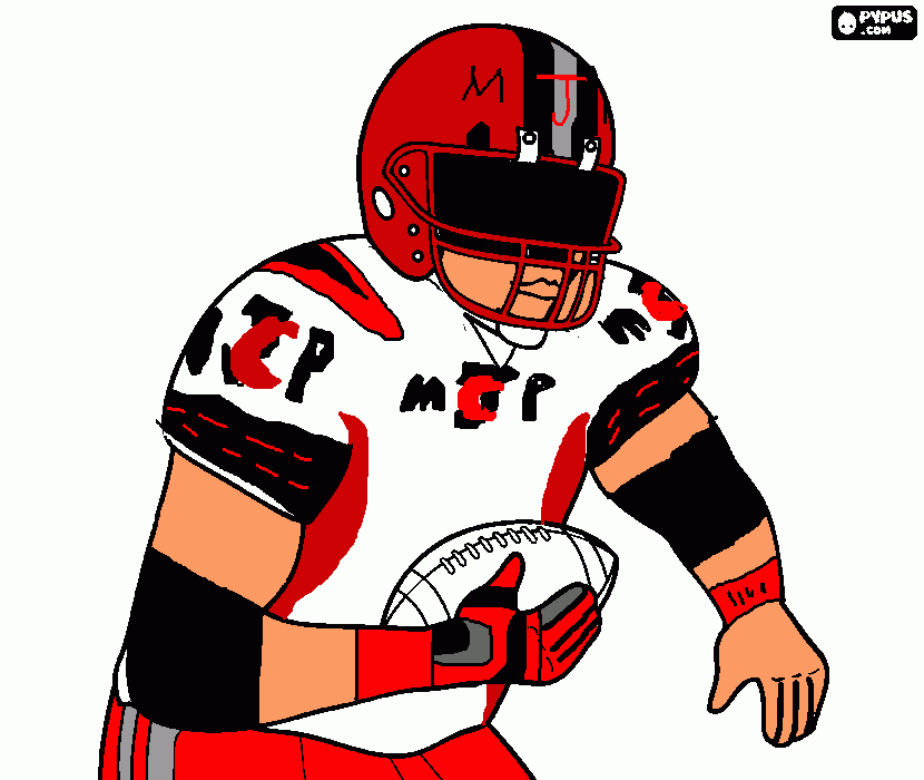 familys little football player coloring page