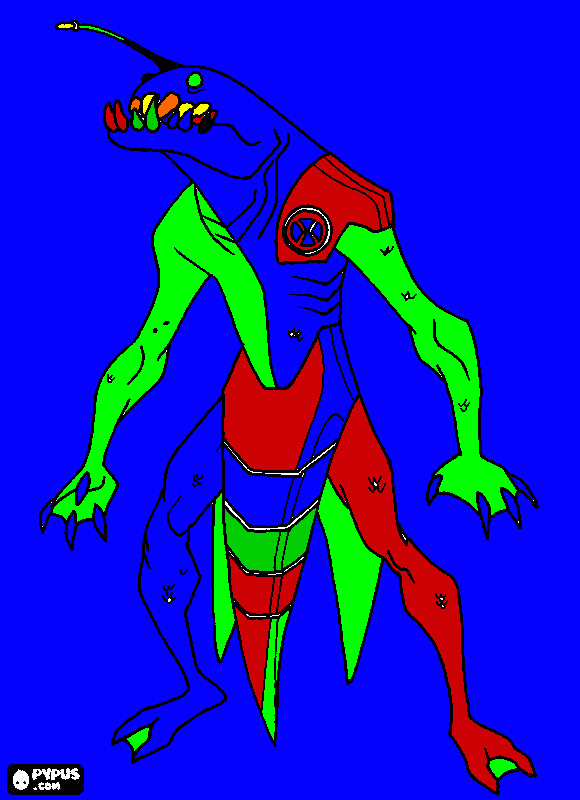 Fang Face coloring page