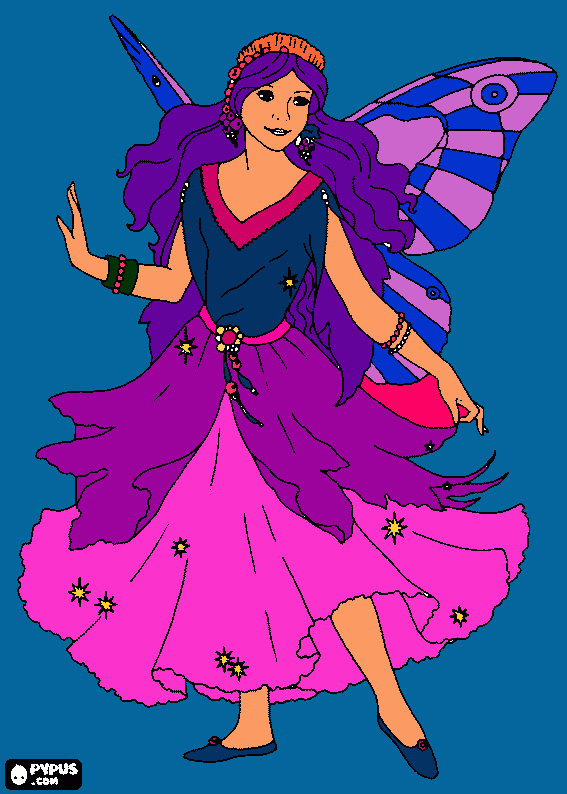 Faries coloring page