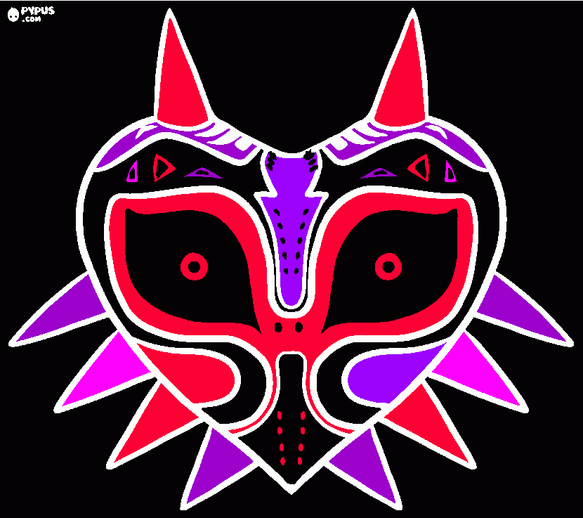 Faults Majora's Mask coloring page