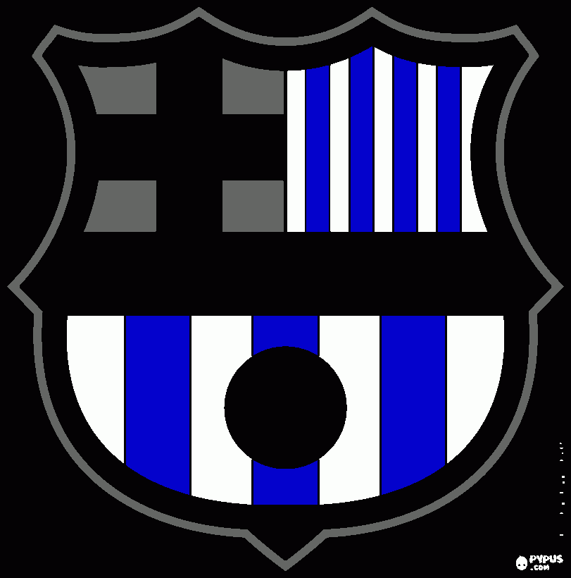 fc barcelona logo coloring page
