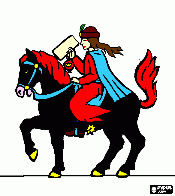 Female Messenger coloring page