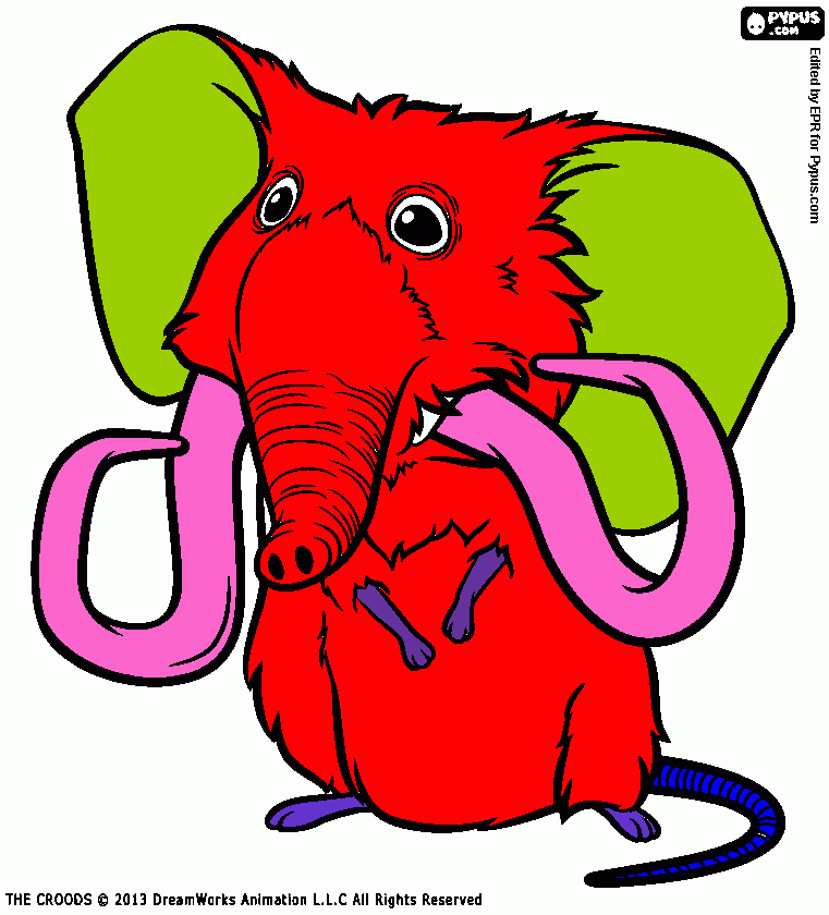 Female Mousephant Coloring coloring page