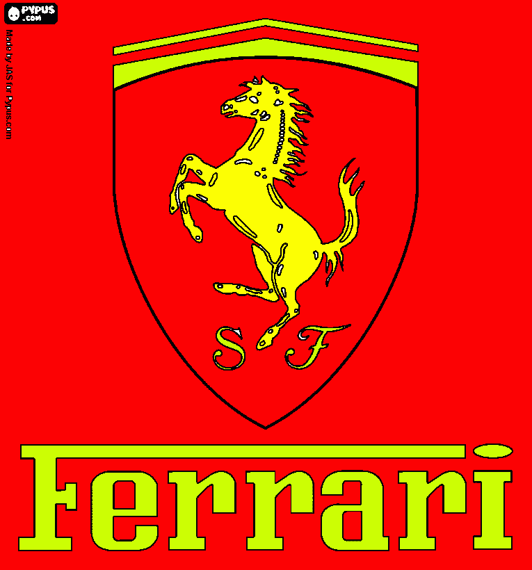 FERRARI coloring page