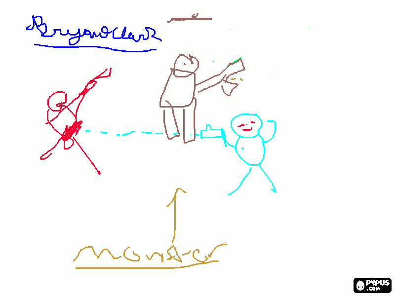 fighting a monster coloring page