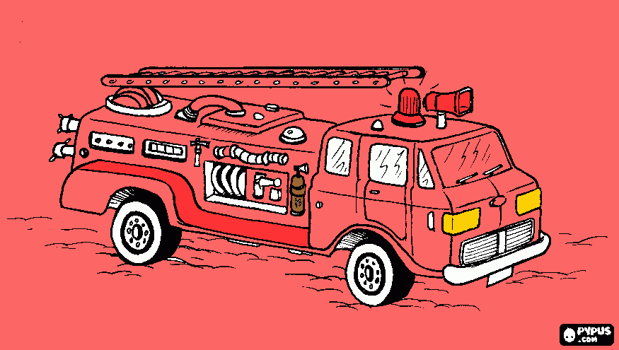 Fire truck coloring page