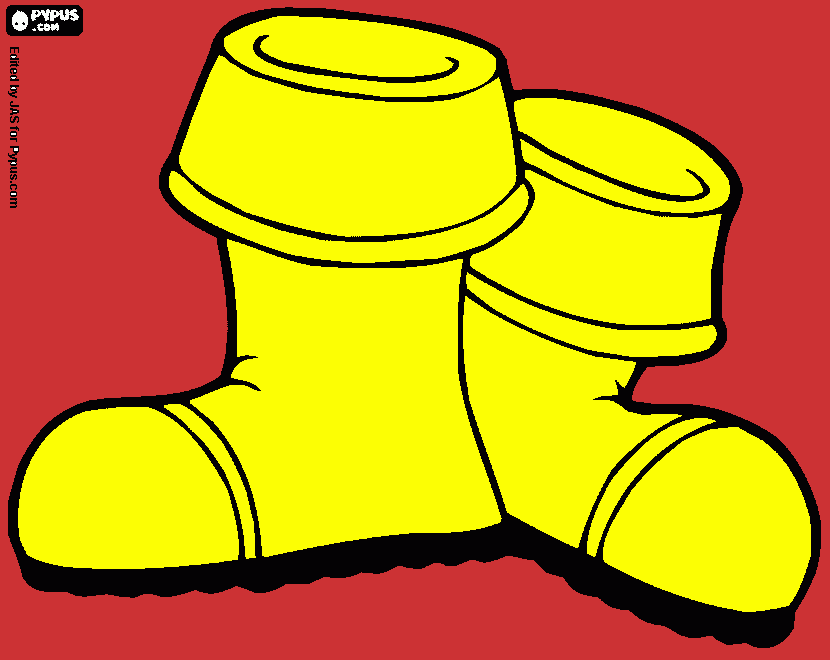Firefighter boot coloring page