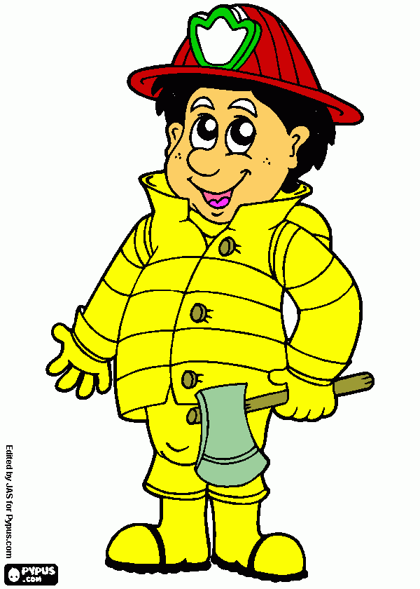 firefighter coloring page