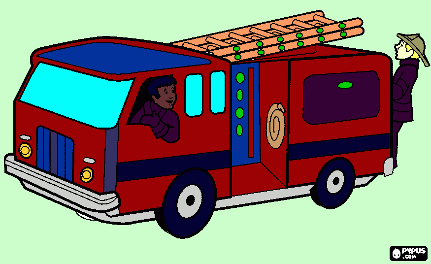 Firetruck from Joshua coloring page