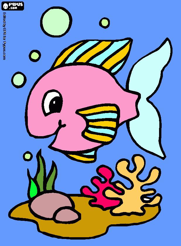 fishy coloring page
