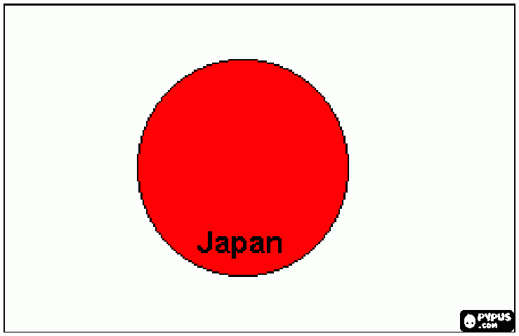 Flag of Japan coloring page