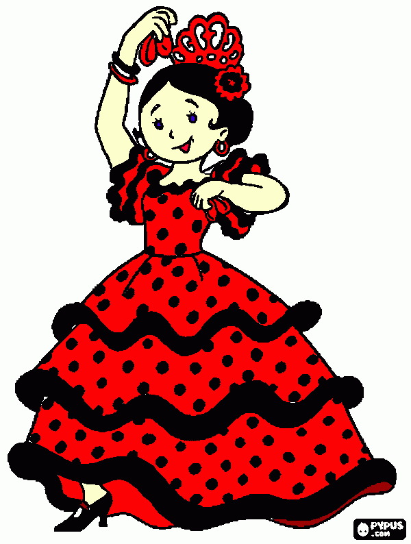 flaminco coloring page