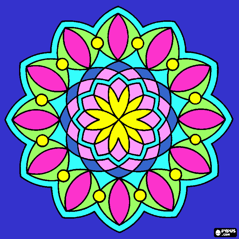 Flower Mandala coloring page