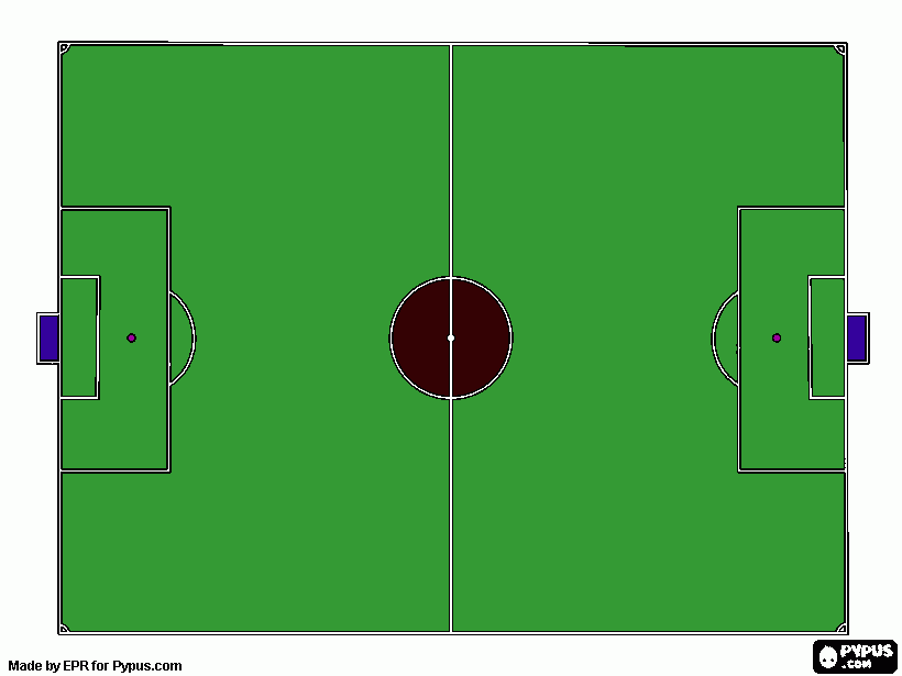 Football pitch coloring page