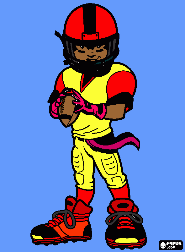 football player coloring page