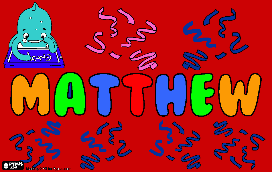 For Matthew coloring page