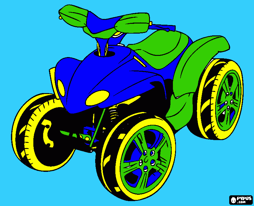 four wheeler coloring page