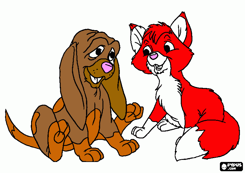 fox coloring page