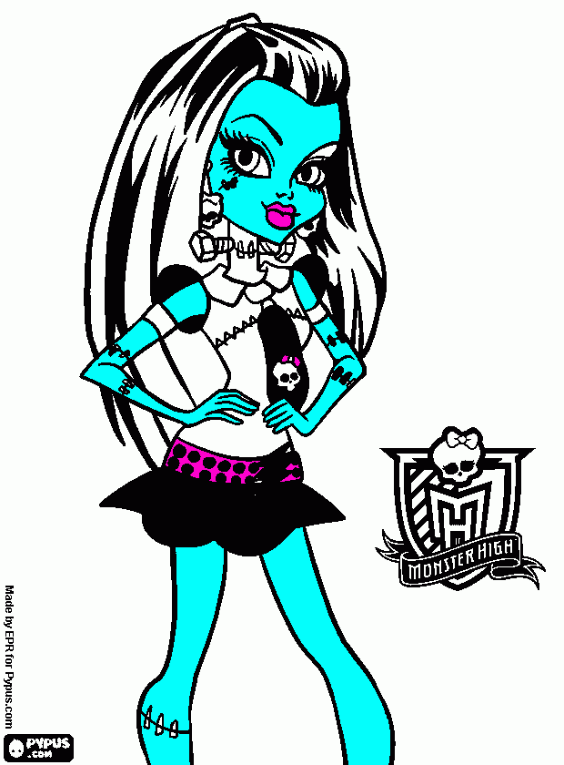frankie stein monster high coloring page