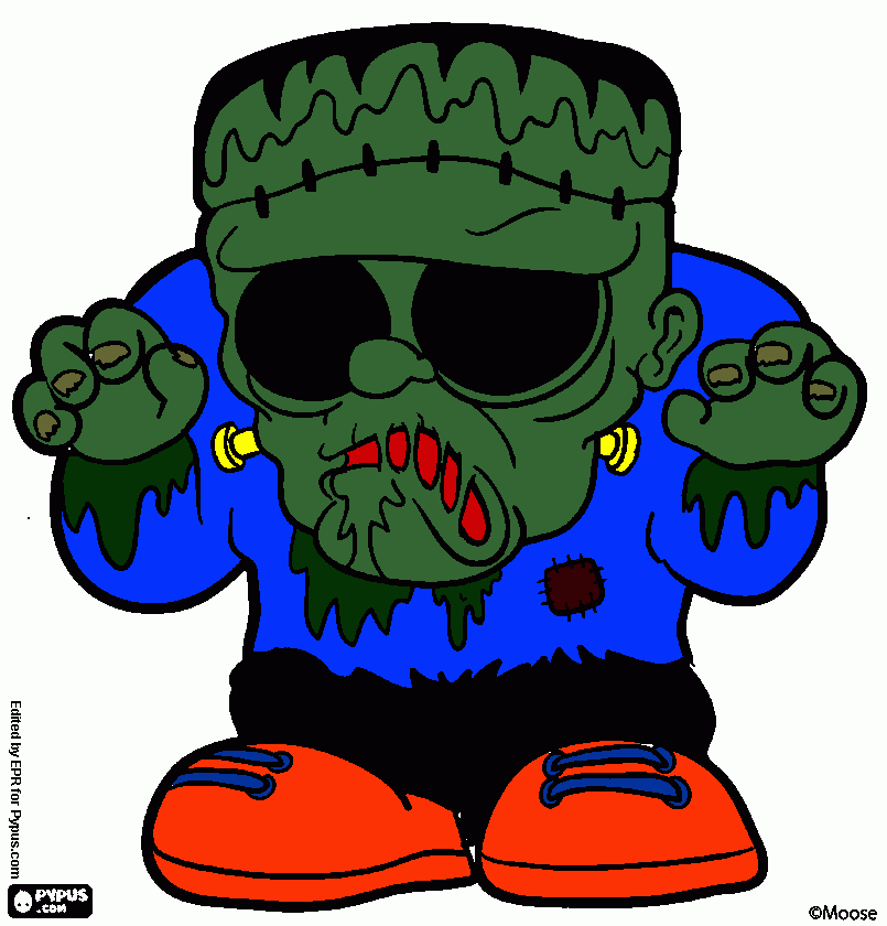 frankstein coloring page