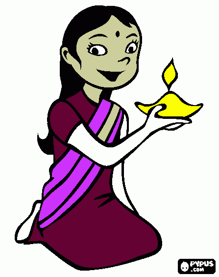 frau coloring page