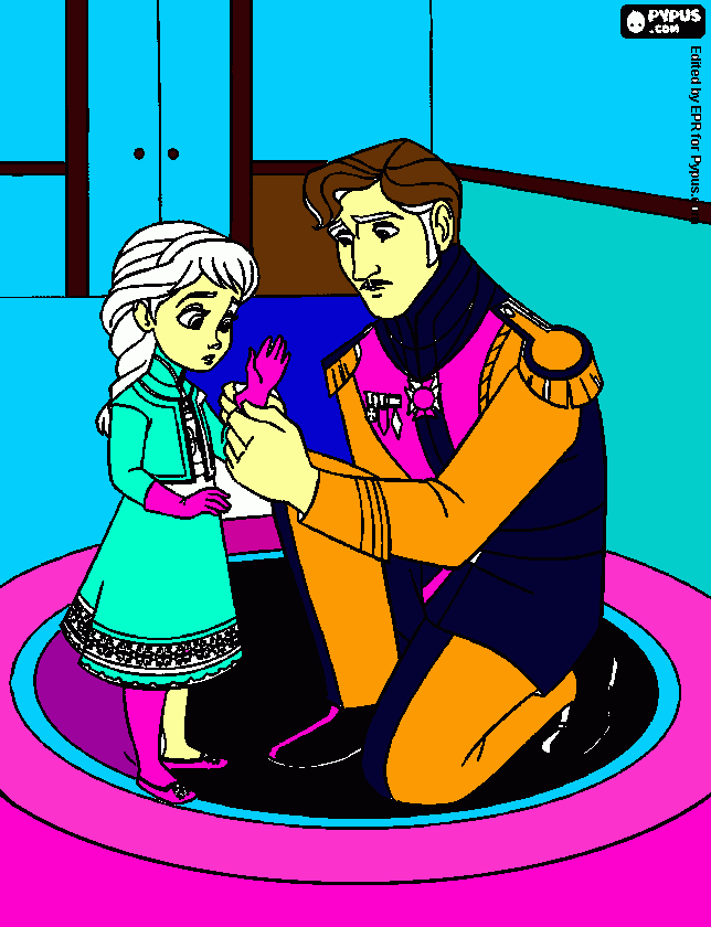 frosen  pich coloring page