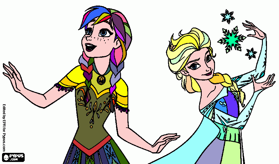 frozen coloring page