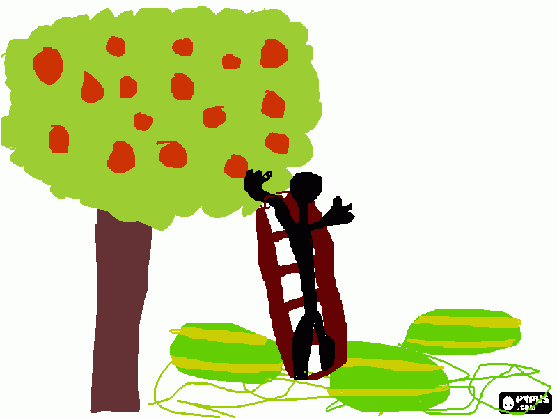 fruit YUM coloring page