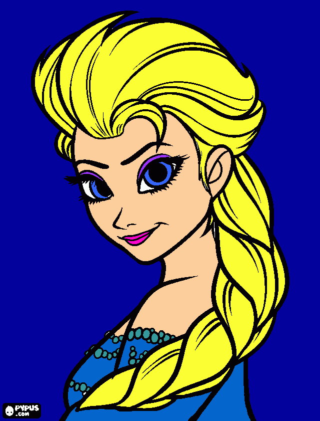 gambar elsa warna coloring page