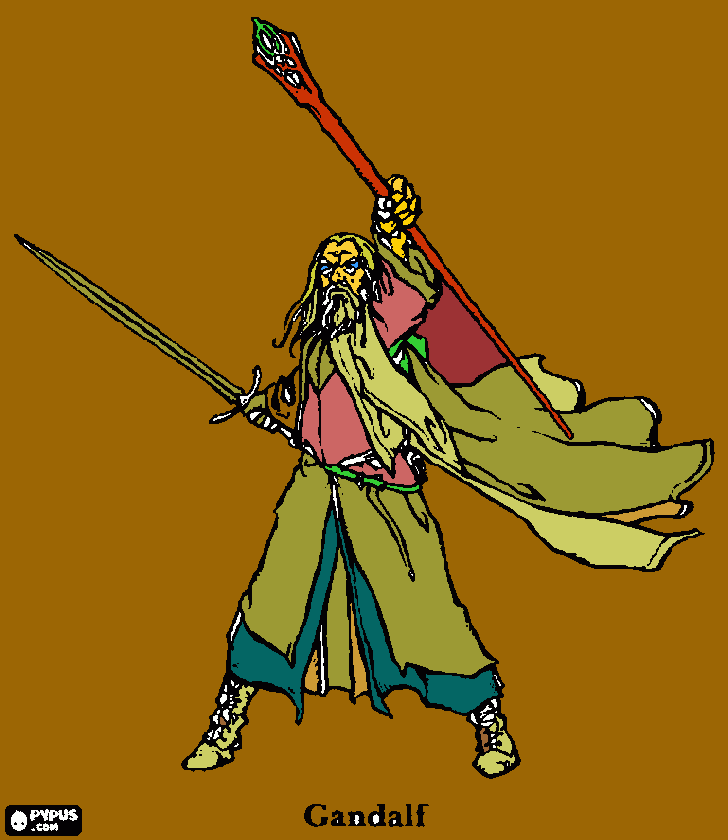 gandalf coloring page
