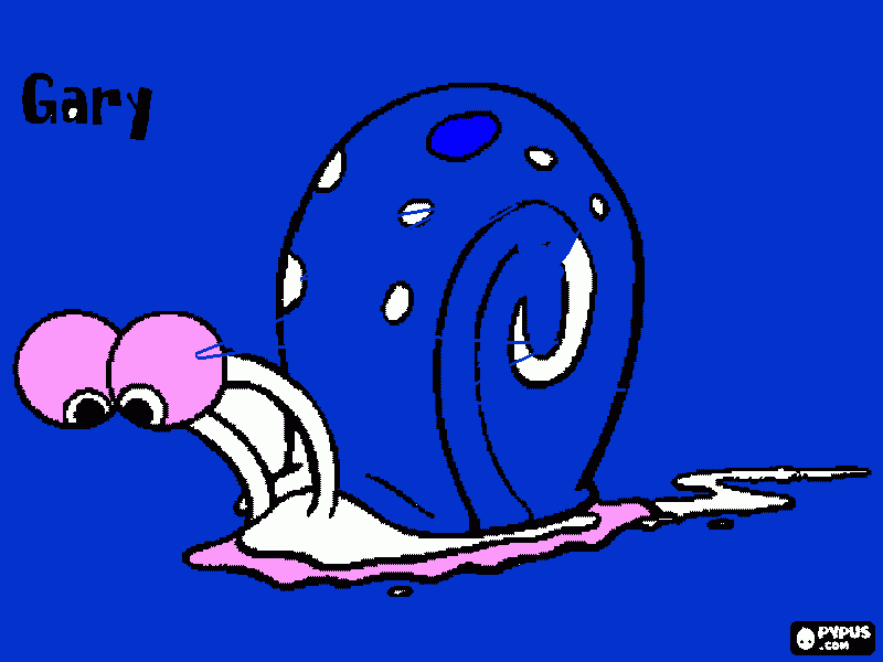 gary/snail coloring page