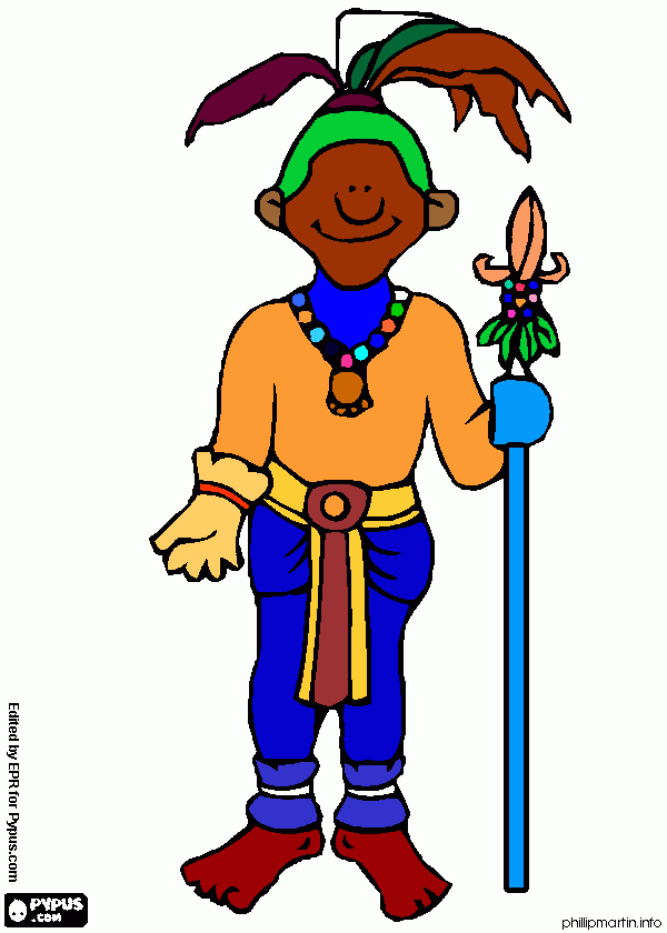 Gavin's drawing of a Maya coloring page